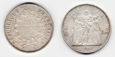 10 francos 1970