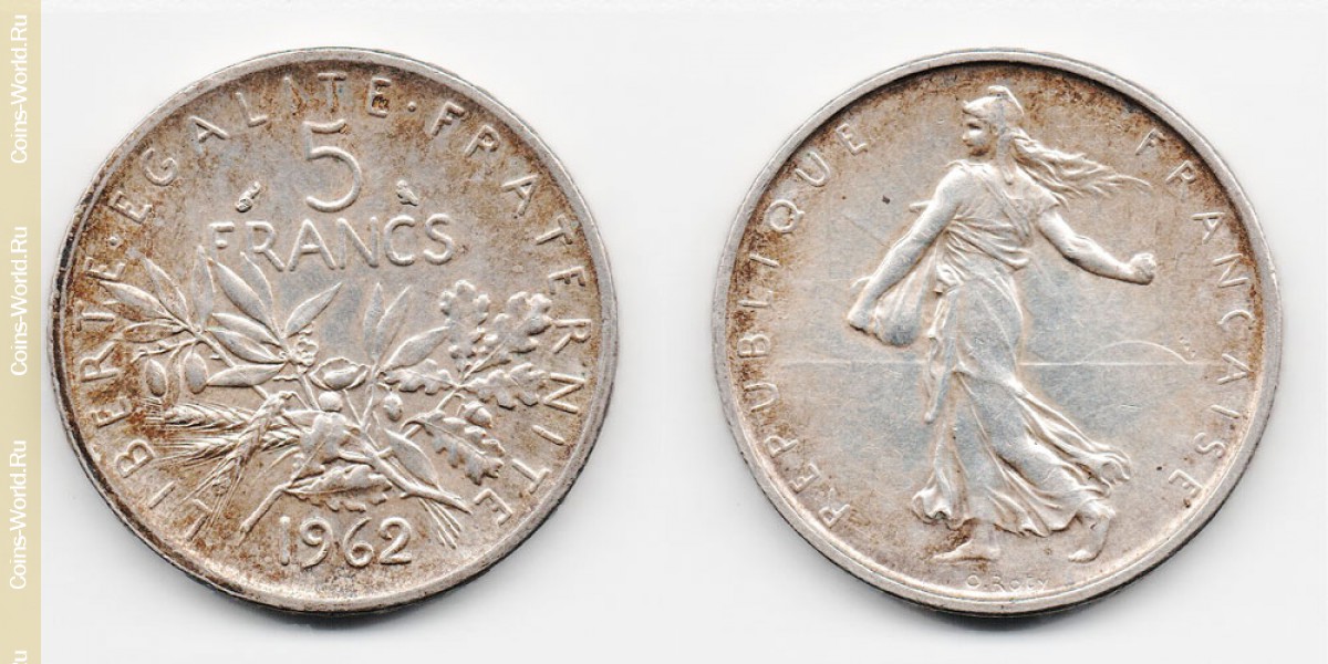 5 francos 1962, França