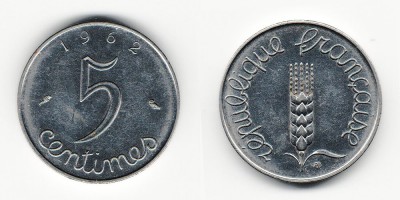 5 céntimos 1962