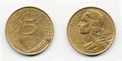5 céntimos 1976