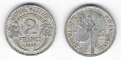 2 франка 1943 год 