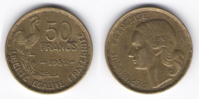 50 франков 1952 год
