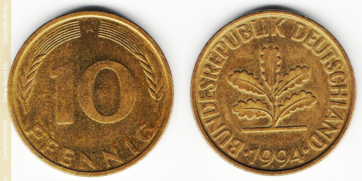 10 pfennig 1994 A Germany
