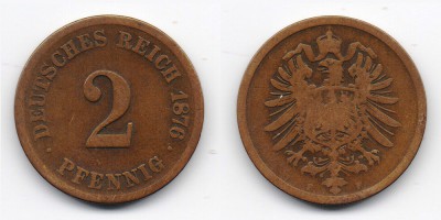 2 peniques 1876