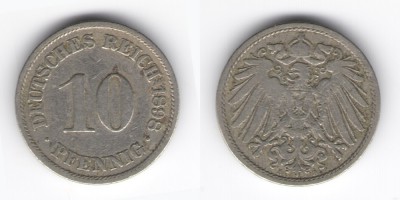 10 pfennig 1898 A