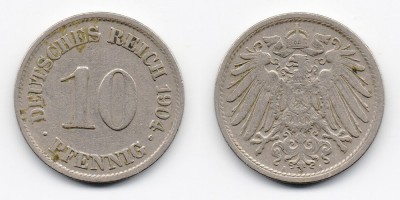 10 pfennig 1904 A