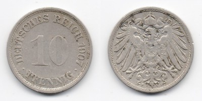 10 pfennig 1907 F
