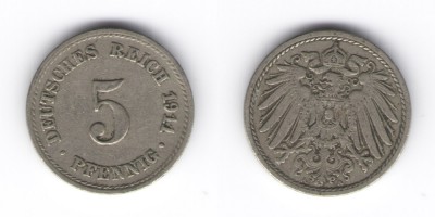 5 pfennig 1911 A