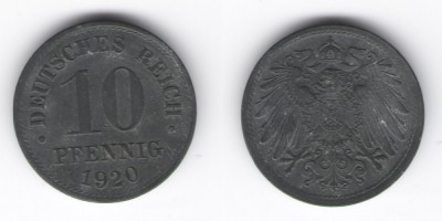 10 пфеннигов 1920 года