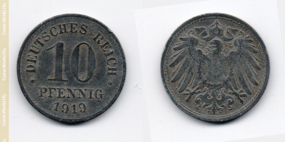 10 pfennig 1919 Germany