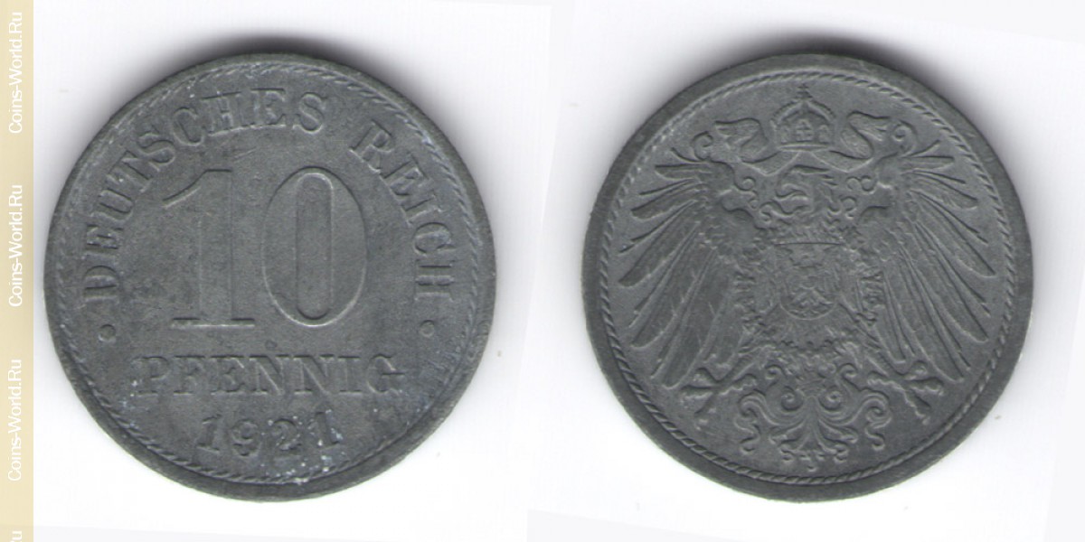 10 pfennig 1921 Germany