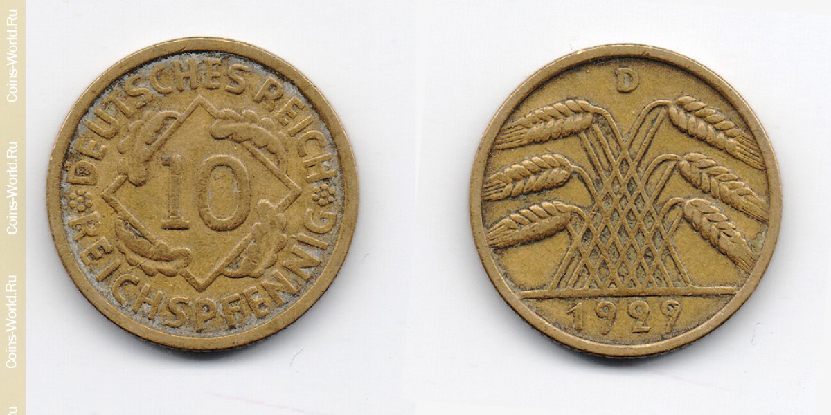 10 reichspfennig 1929 D Alemanha