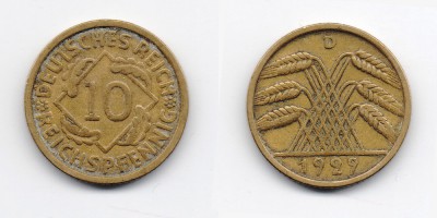 10 reichspfennig 1929 D
