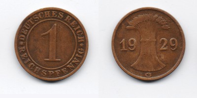 1 reichspfennig 1929 G