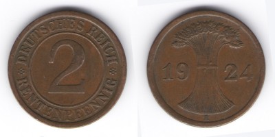 2 рентенпфеннига 1924 год А