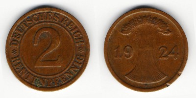 2 rentenpfennig 1924 D