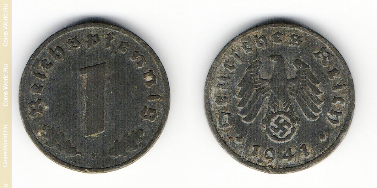 1 reichspfennig 1941 F Germany