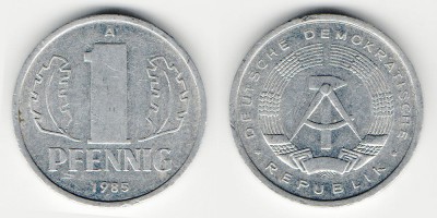 1 pfennig 1985 A