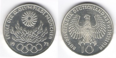 10 марок 1972 год G