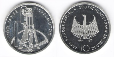 10 марок 1997 год J