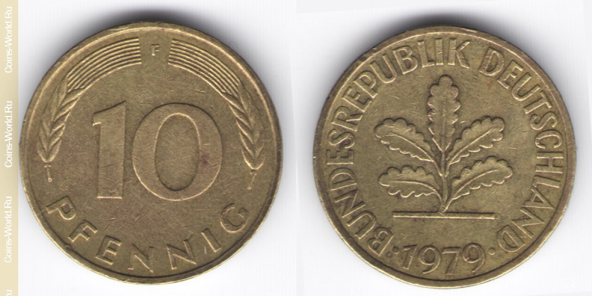 10 pfennig 1979 F Germany