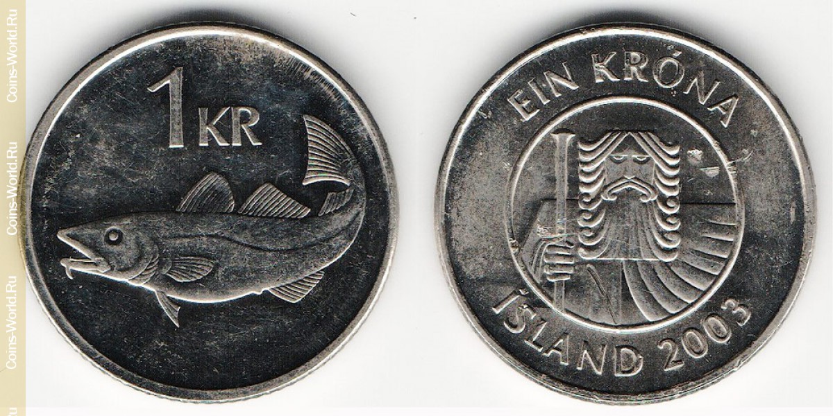 1 krona 2003 Iceland
