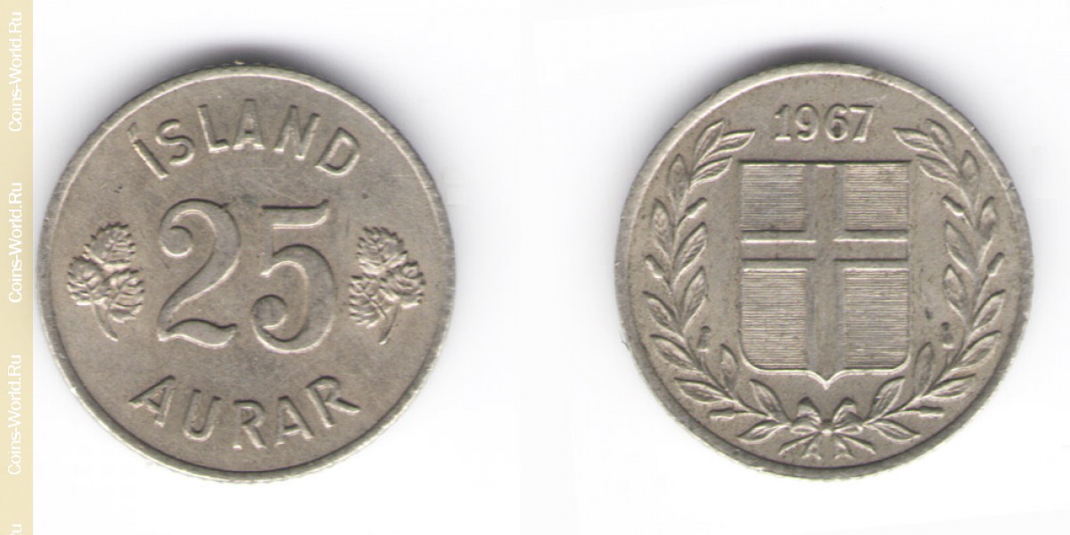 25 aurar 1967 Iceland