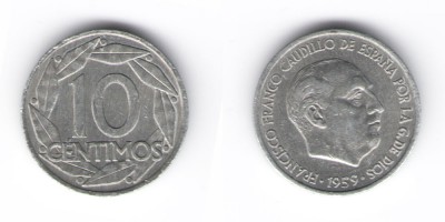 10 cêntimos 1959