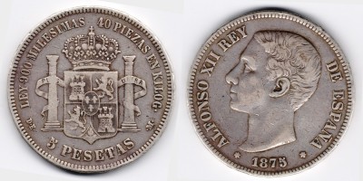 5 pesetas 1875