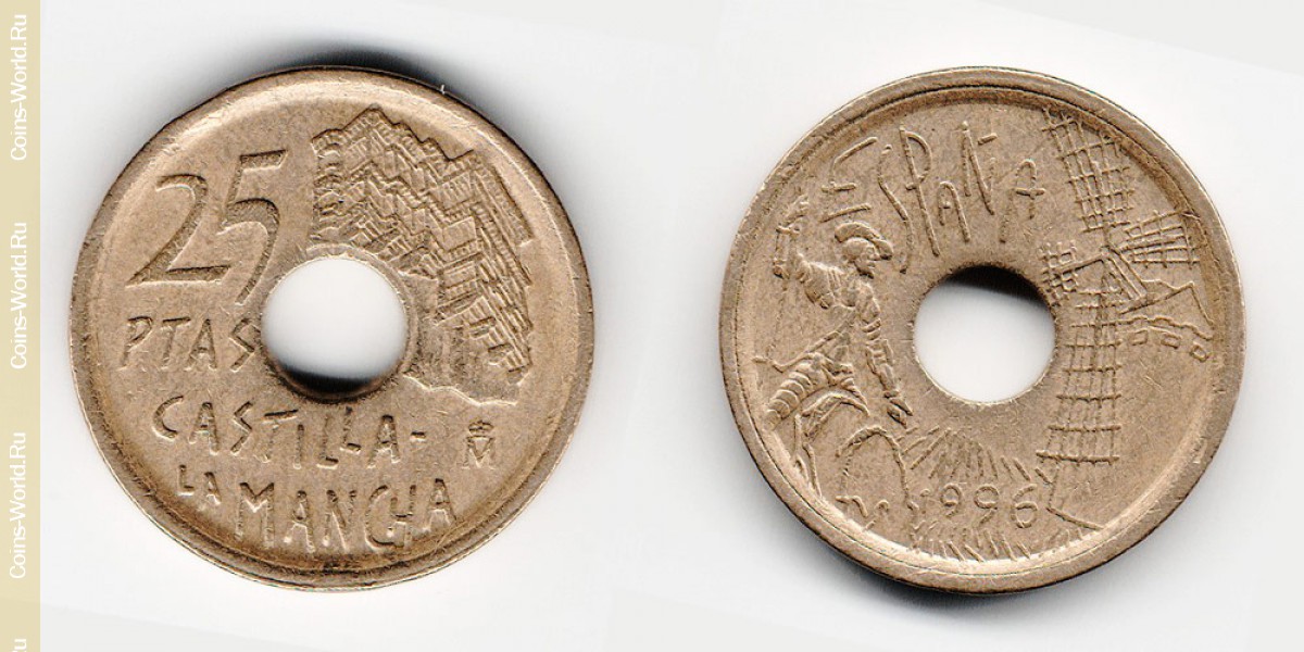 25 pesetas 1996, Espanha