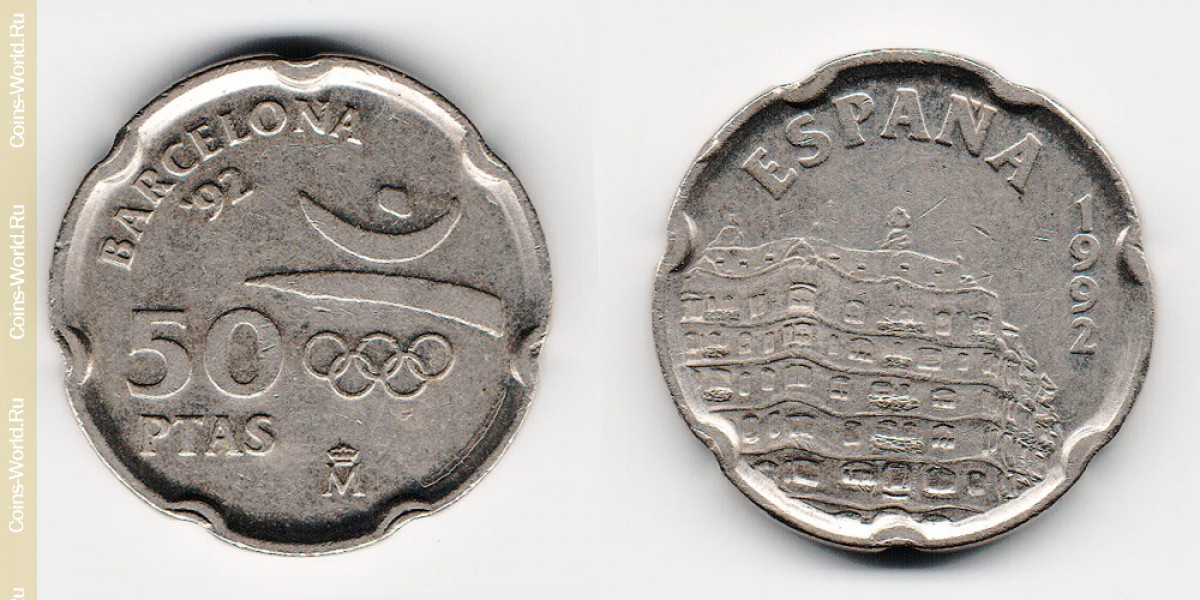 50 pesetas 1992, Espanha