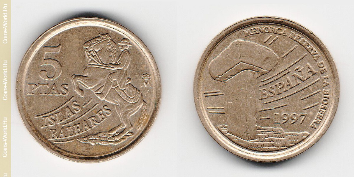 5 pesetas 1997, España