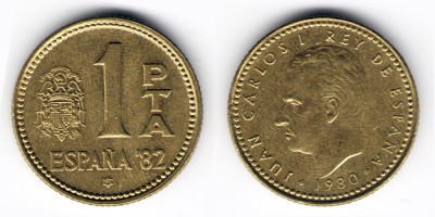 1 peseta 1980