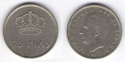 25 pesetas 1983