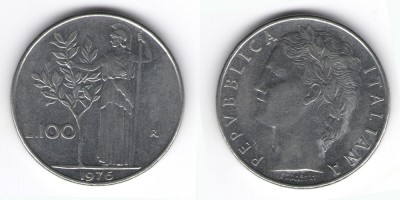 100 лир 1976 год