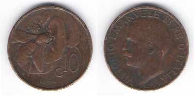 10 centesimi 1934