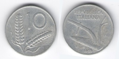 10 liras 1955