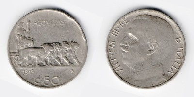 50 centesimi 1919