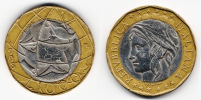 1000 лир 1998 года