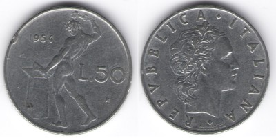 50 lire  1954
