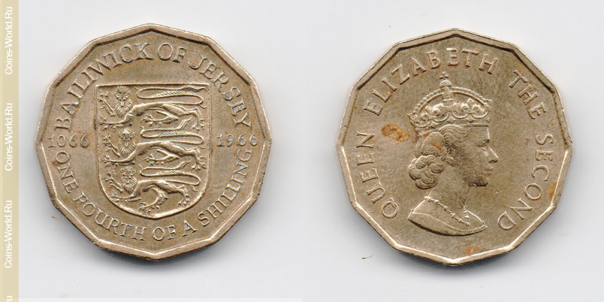 ¼ shilling 1966 Jersey