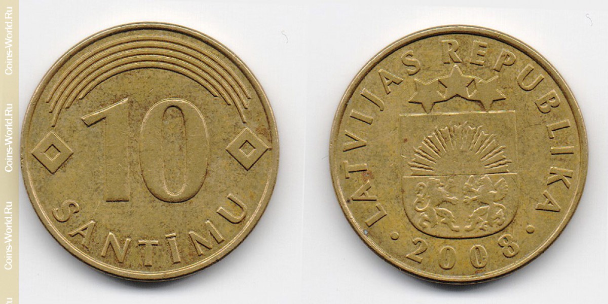 10 Centimes 2008 Lettland