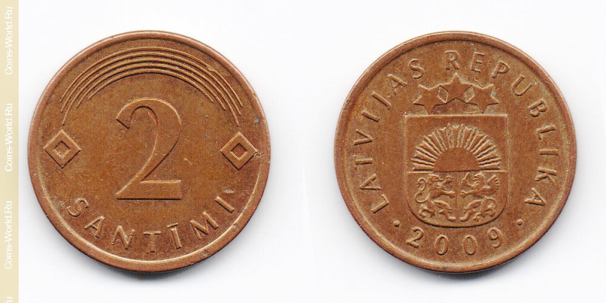2 Centimes 2009 Lettland