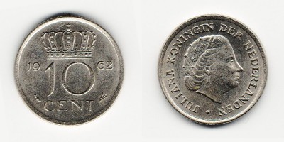 10 центов 1962 года 