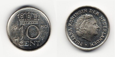 10 центов 1980 года