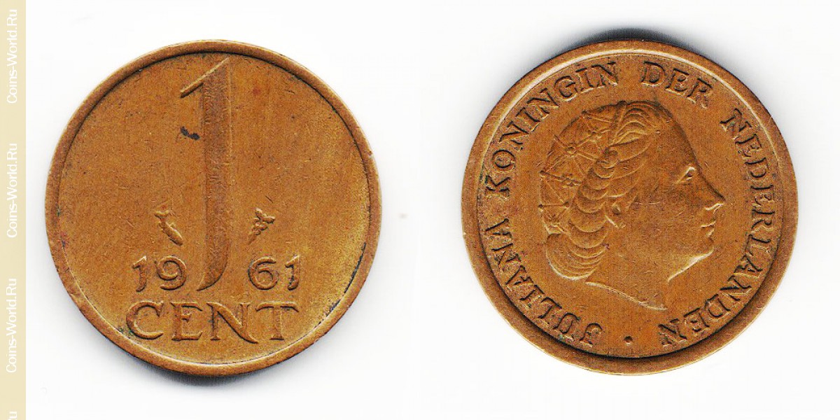 1 cêntimo 1961 Holanda