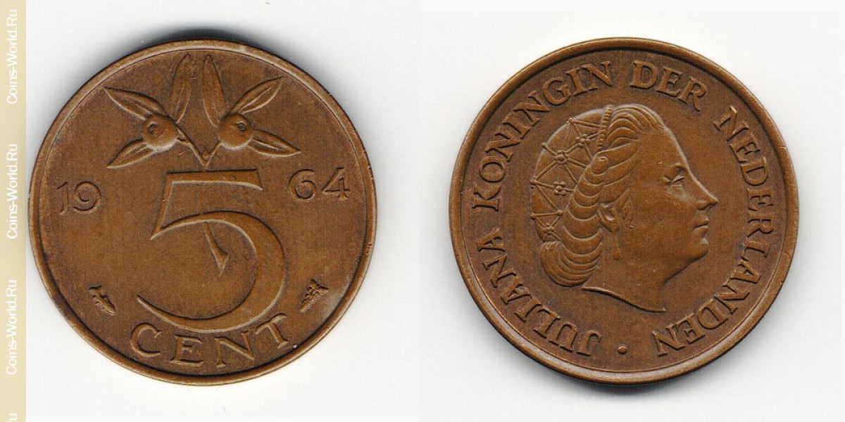 5 centavos 1964, Países Bajos