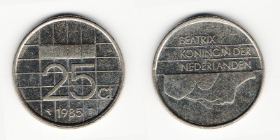 25 центов 1985 года 