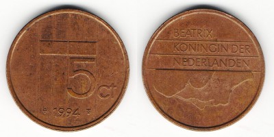 5 центов 1994 года