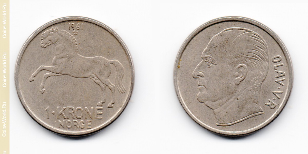 1 krone 1961 Norway